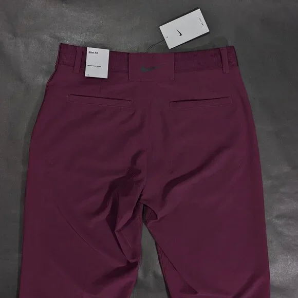 $95 Nike Dri-Fit Vapor Slim Fit Golf Pants Maroon Mens 30x32 34x34 Slim Fit